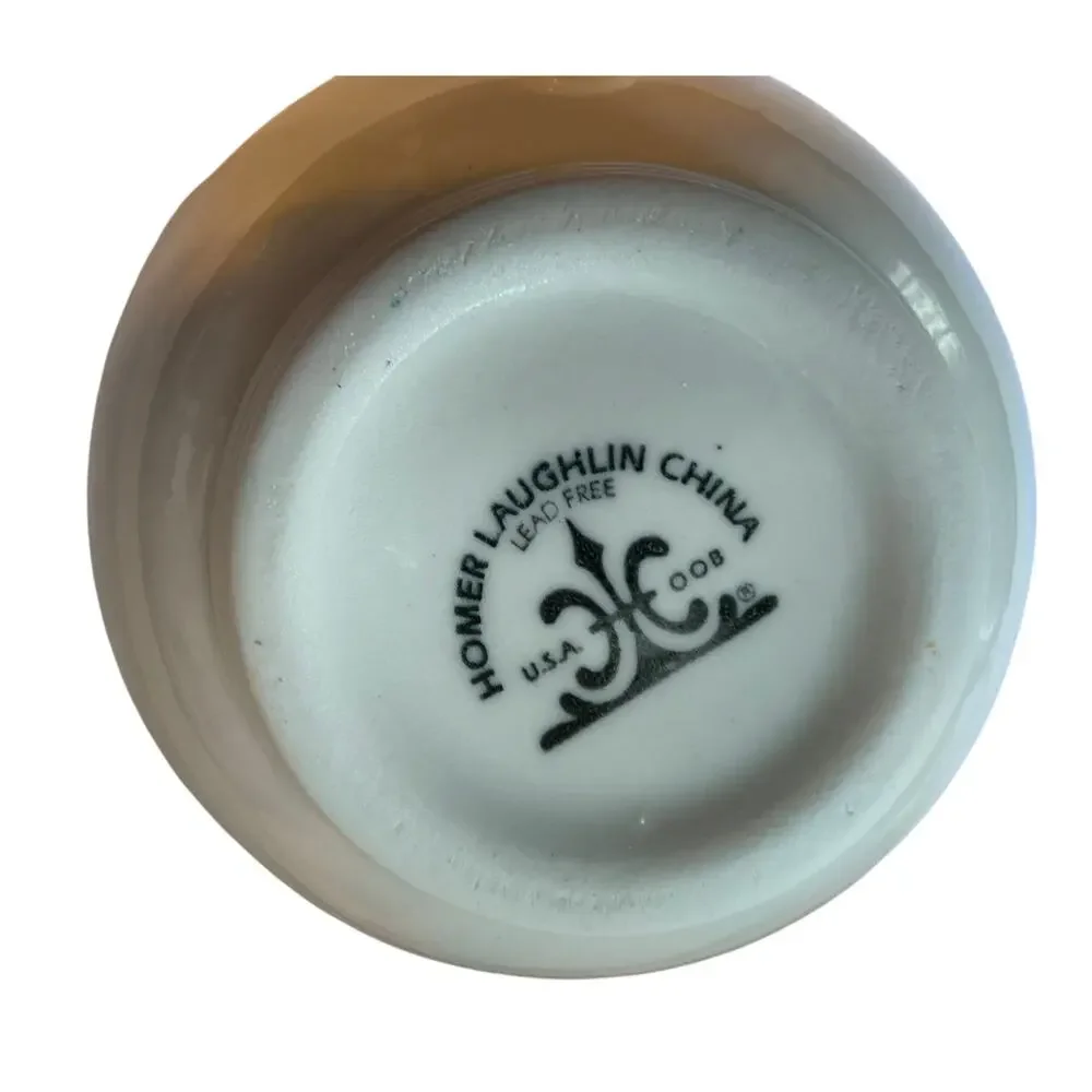 Homer Laughlin Fishs Eddy Cup Saucer Pair New York Skyline